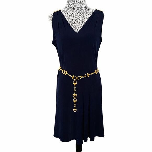 Vintage 1980 Equestrian Horsebit Chain Adjustable Statement Necklace / Belt main image 6